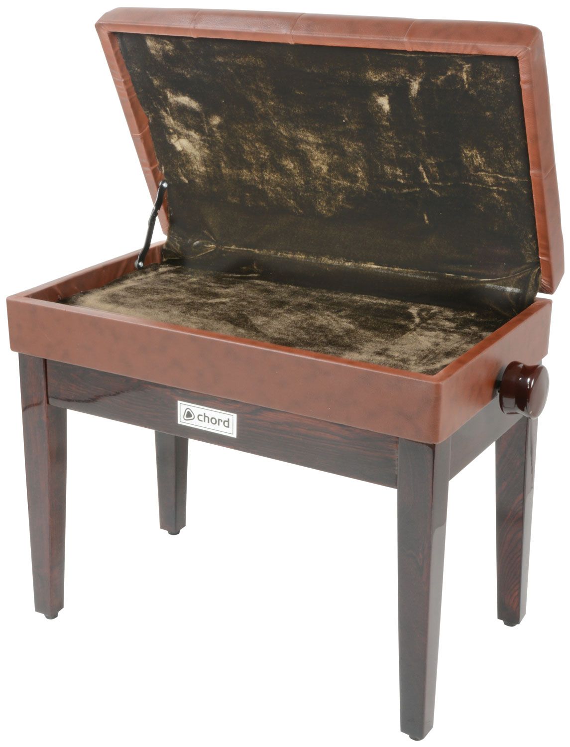 Chord Pb660hs-br Piano Bench With Storage - Brown