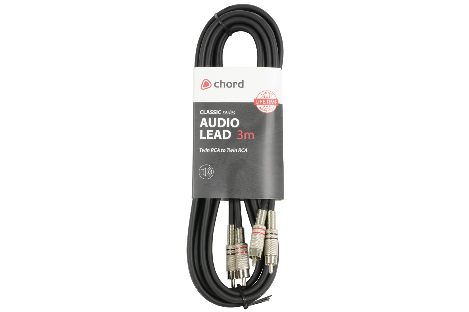 Phono Audio Lead 2 RCA Plugs - 2 RCA Plugs 3.0m