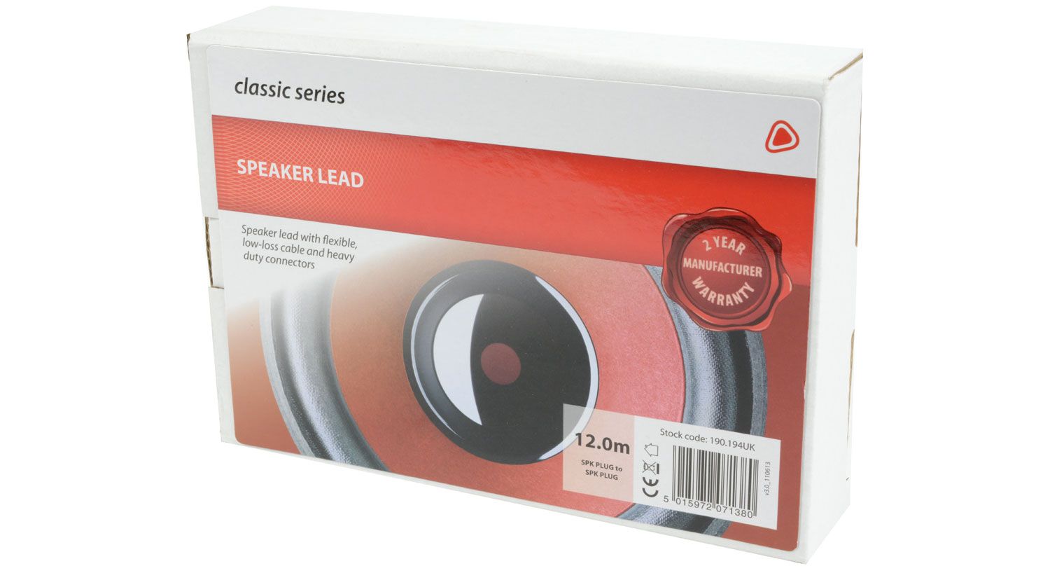 Citronic Spk-spk1200 Classic Speaker Lead Spk Plug - Spk Plug 12.0m