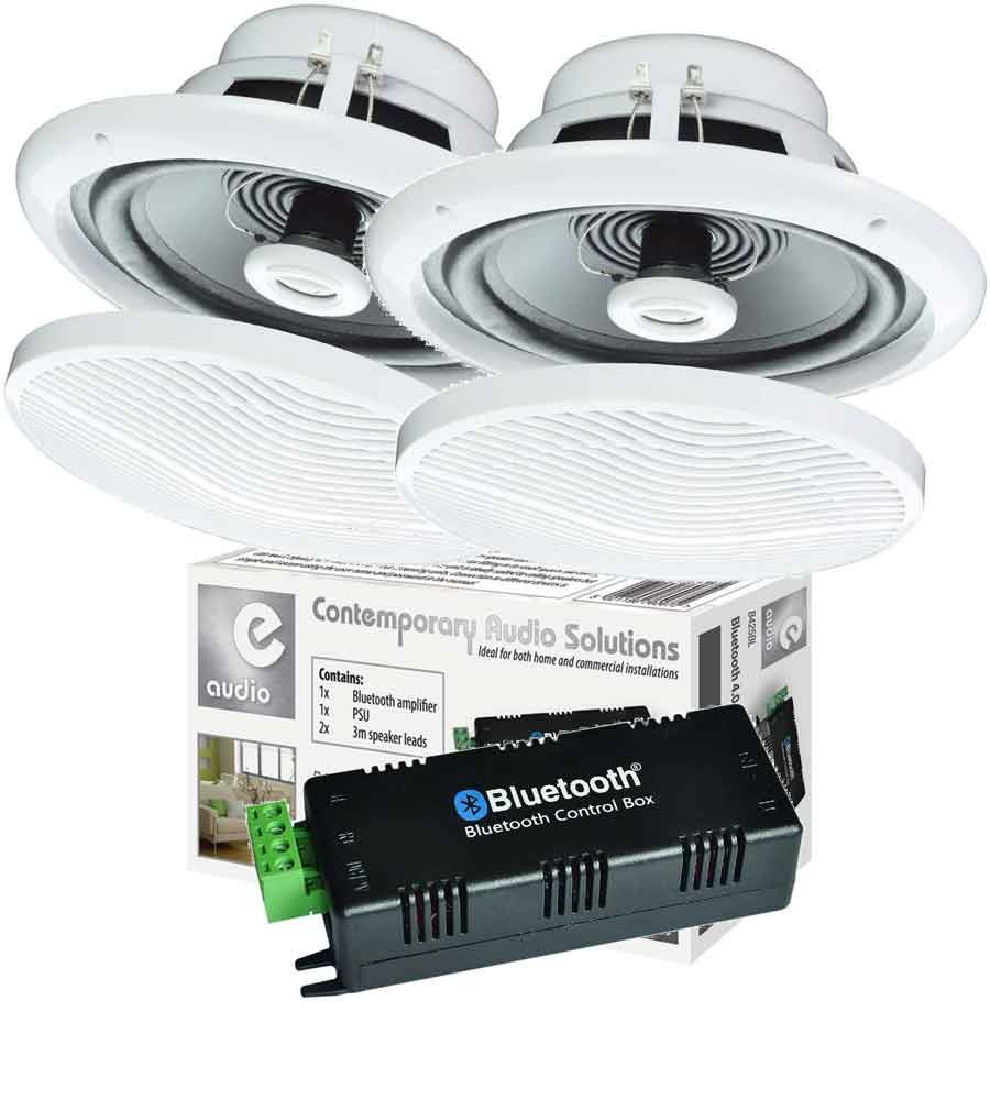 30w Bluetooth Stereo Amplifier, Ceiling Speaker Kit, Free Cables b425bl B1