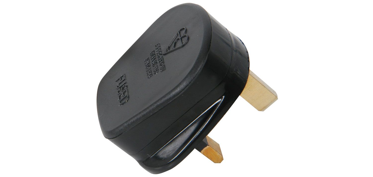 Mercury Uk Mains Plug 13a Fuse Black