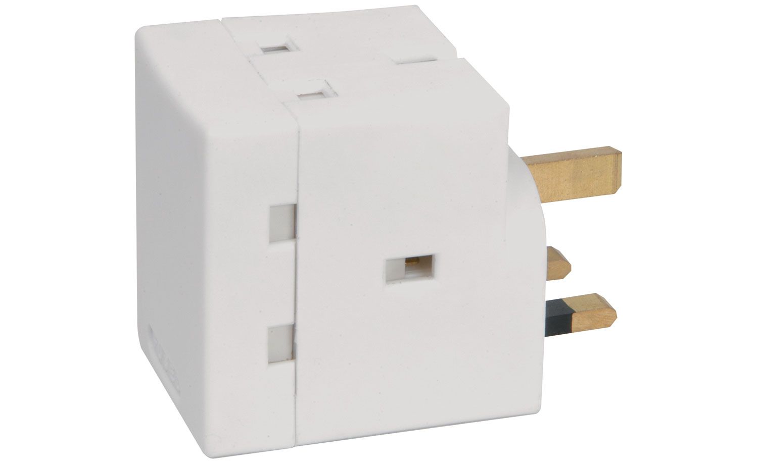 Mercury 3-way Uk Mains Adaptor - Fused @ 13a