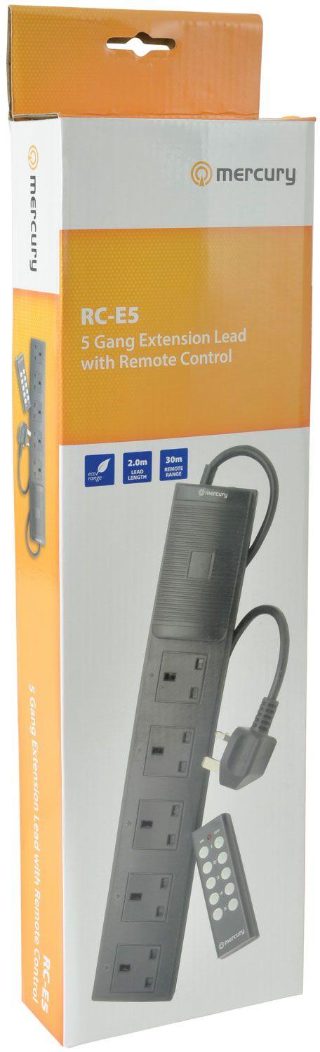 Mercury Rc-e5 5 Way Remote Controlled Extension Gang