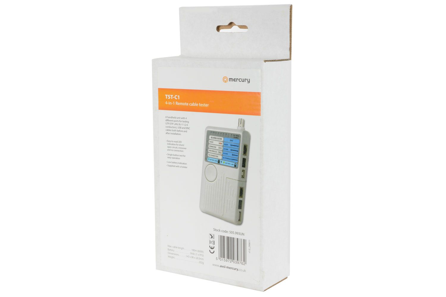 Mercury Tst-c1 Remote Cable Tester 4 Port