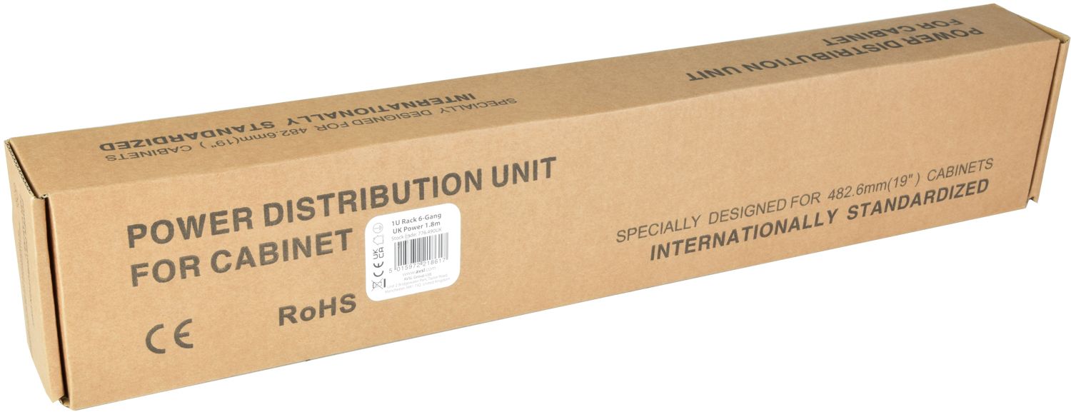 Adastra 1u-pdu-6uk 1u Rackmount 6-gang Uk Power Distribution Unit + 1.8m Lead