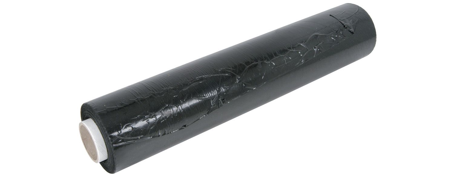 Hand Pallet Wrap Black Opaque 500mm X 250m 23 Microns