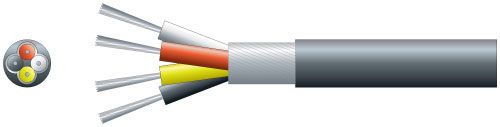 Mercury 4 Core Braided Screen 4 X 7/0.2mm 112/0.12mm 5.5mm Dia Grey 100m Screened Audio Cable