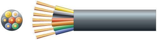 Mercury Lighting/trailer Cable 7 X (22 X 0.2mm Dia) Black 100m