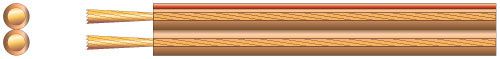 Mercury Economy Transparent Speaker Cable 2 X (79 X 0.2mm Dia)