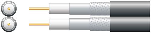 Mercury Eco Twin Rg6 Foamed Pe Coaxial Cable With Al Braid - 100m Black