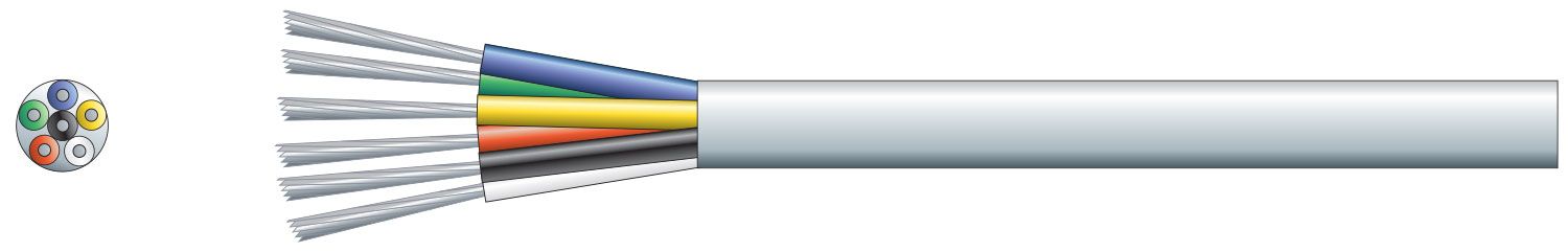 Mercury 6 Core Alarm Cable Tcca Conductor White 100m
