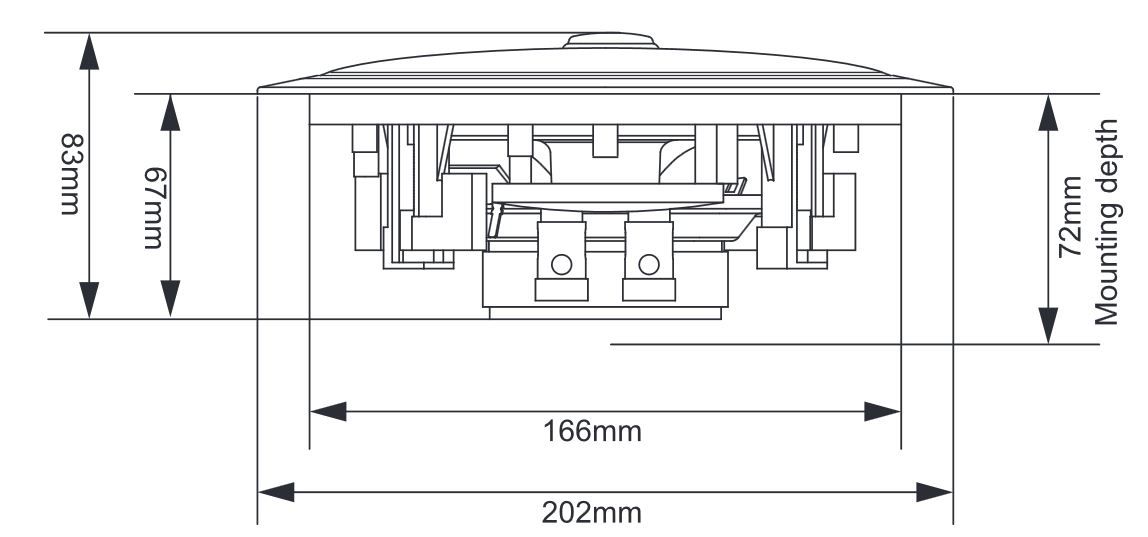 8 x CEILING SPEAKERS Surround Sound 80W 2-Way Easy Fit 5.25" 13cm 952.528 B