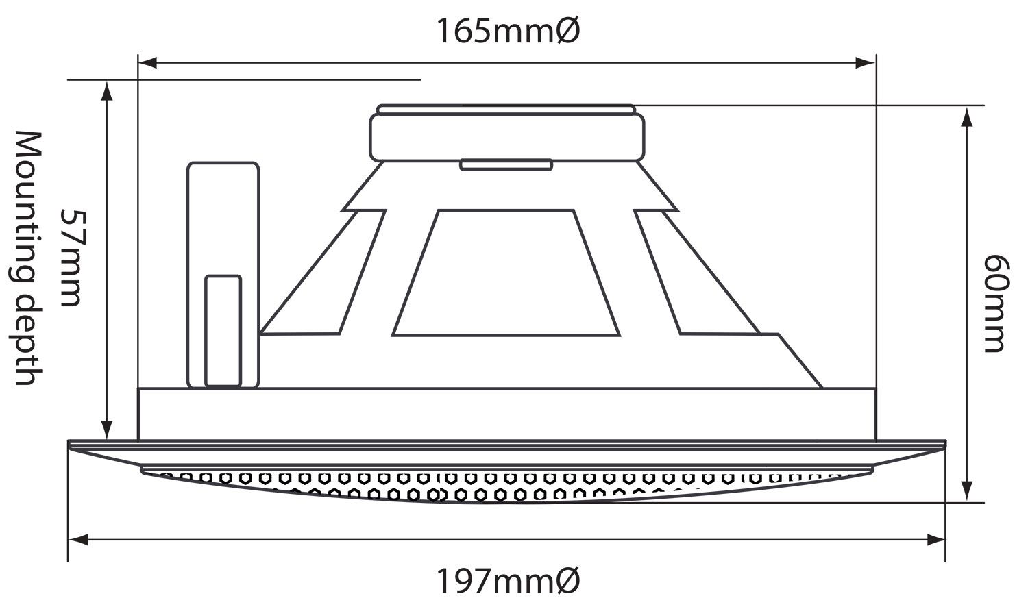 Adastra Ec56v, Metal Quick Fit 100v Ceiling Speaker, 5.25in 6w, 952.168UK