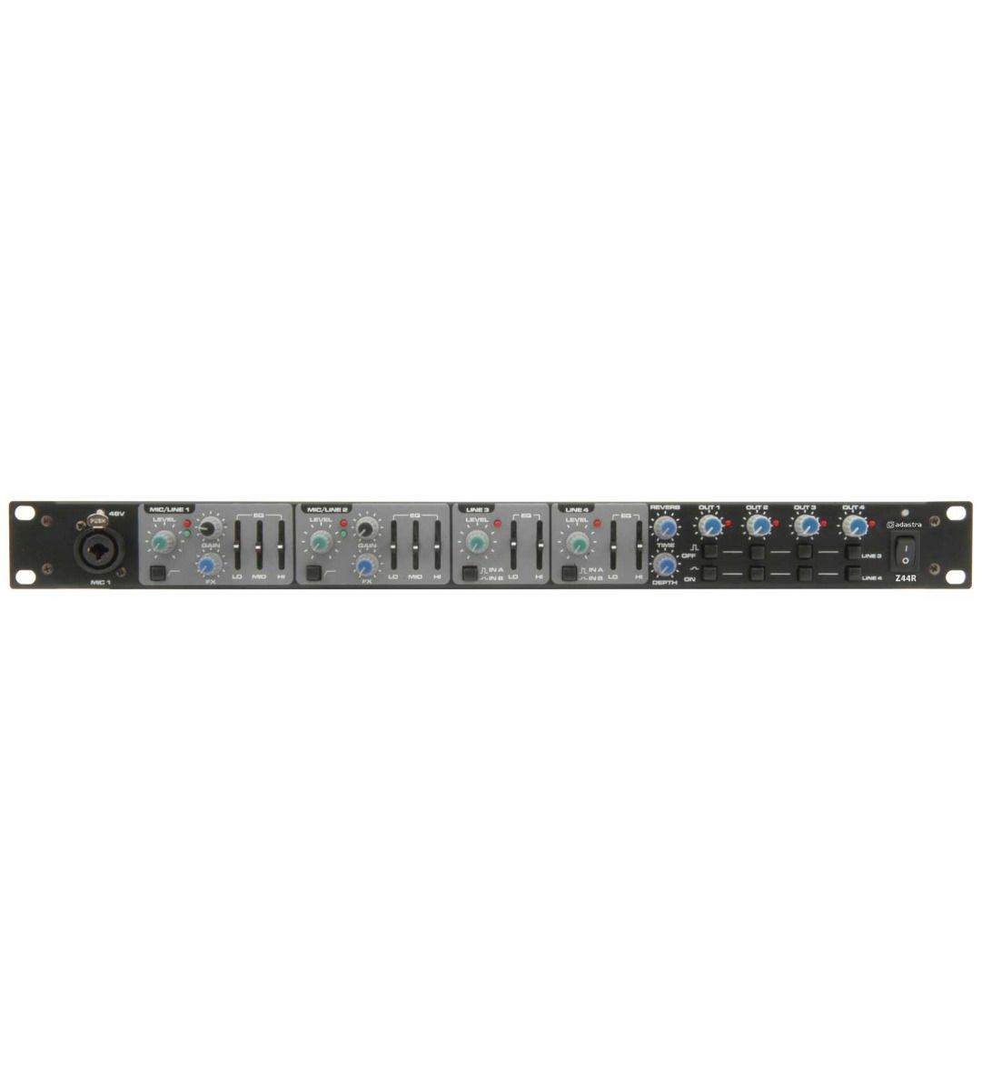 Adastra Z44r - Live/zone Mixer With Dsp Reverb - 1u Rack