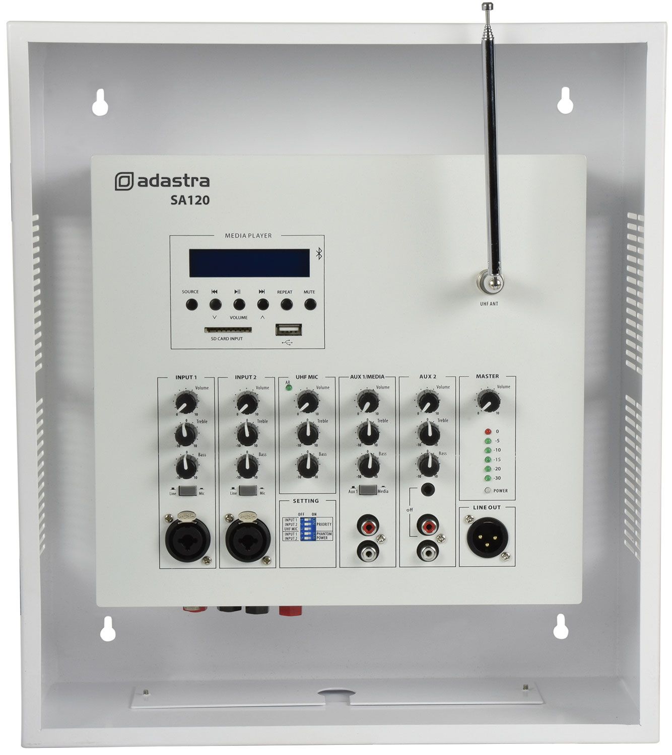 Adastra Sa120, 100v Public Address Mixer-amplifier