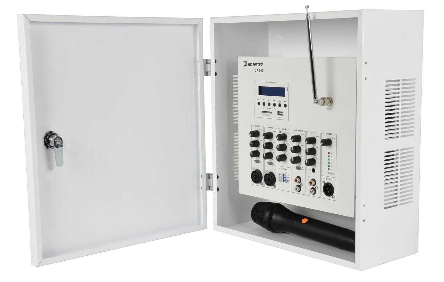 Adastra Sa240 Secure Wall Amp +uhf Mic