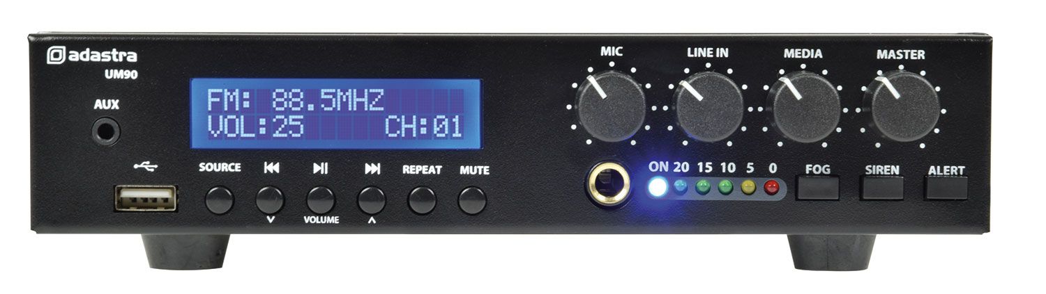 Adastra Um90 Compact 100v line Background Mixer-amp