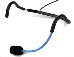 Trantec MIC-X66-BL HM-66 Aerobic Headworn Microphone Blue
