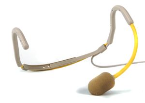 Trantec MIC-X66-YEL HM-66 Aerobic Headworn Microphone Yellow Gooseneck