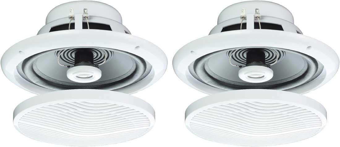 2x 5inch 80w Moisture Resistant Ceiling Speakers for Bathroom or Kitchen b402 B