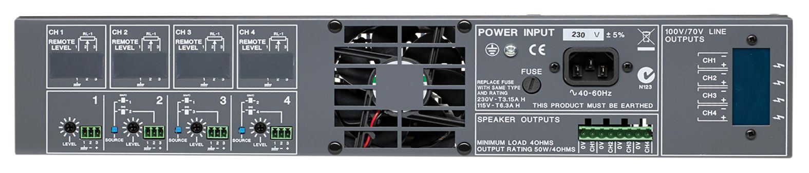 Cloud CX-A450 4x50 W Multi Channel Amplifier