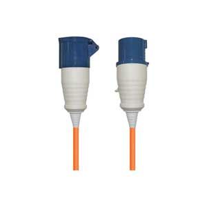 16A High Current Extension Lead With Orange 2.5mm Cable 10m