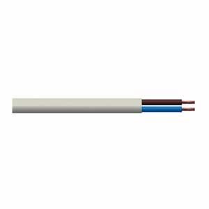 White Cable Round 2 Core 1mm Pvc Flex 10a 3182y
