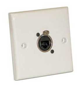 Ethercon Single Flush Surface Mounting Signal Outlet Plate NE8FDV