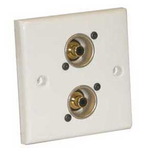 AV Wall Plate With 2 x Phono Socket (NF2D-0)
