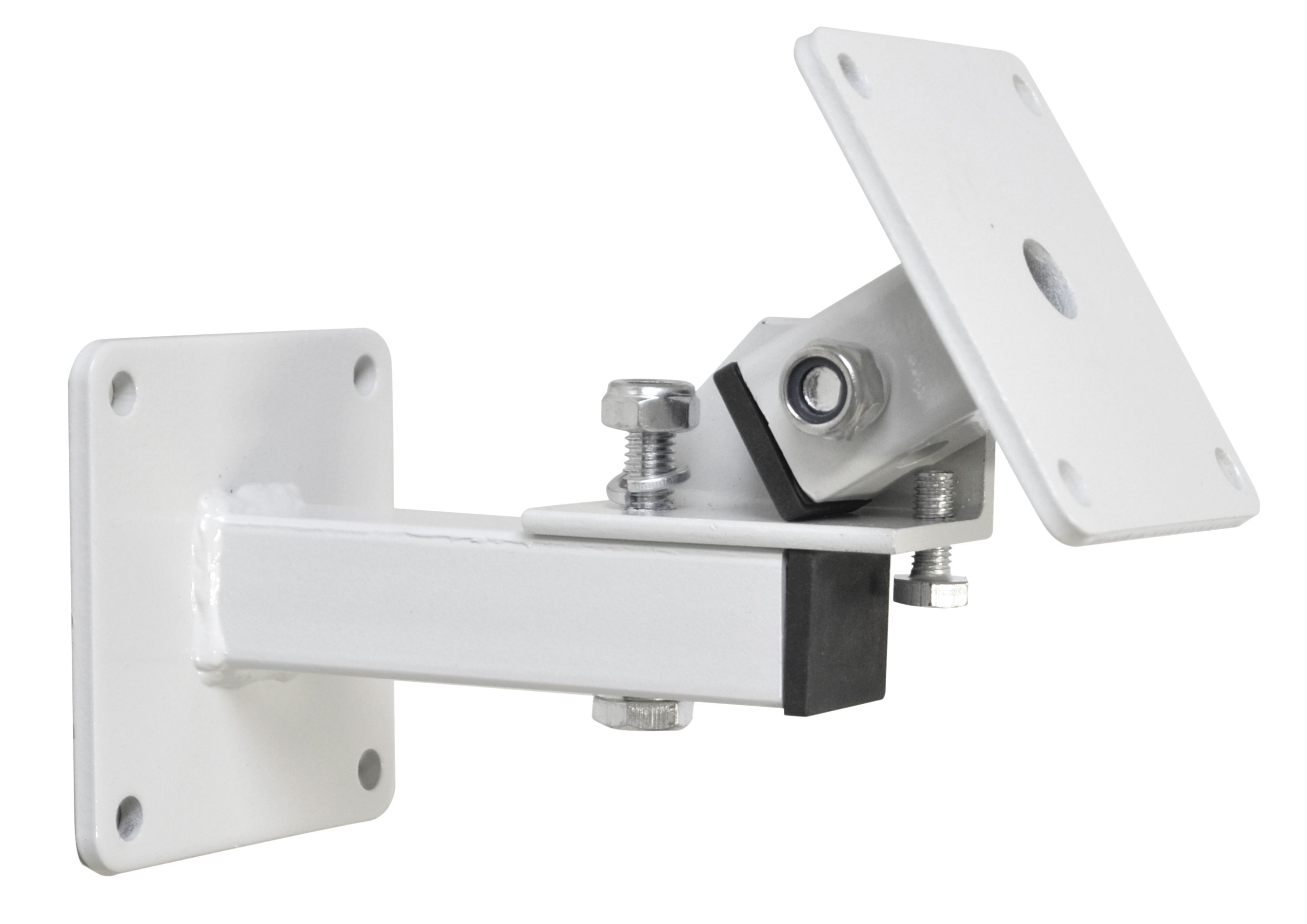 Heavy Duty Audio Speaker Wall Bracket Holder with Tilt and Turn - White