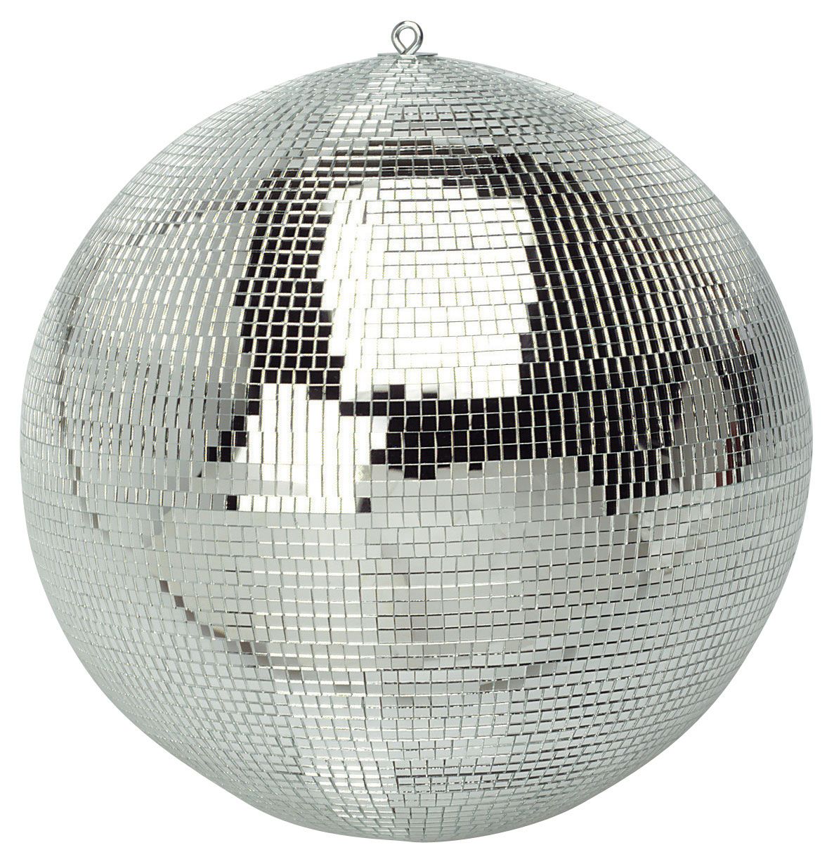 Silver Mirror Ball with Dual Hanging Points Dia 400mm 16 inch