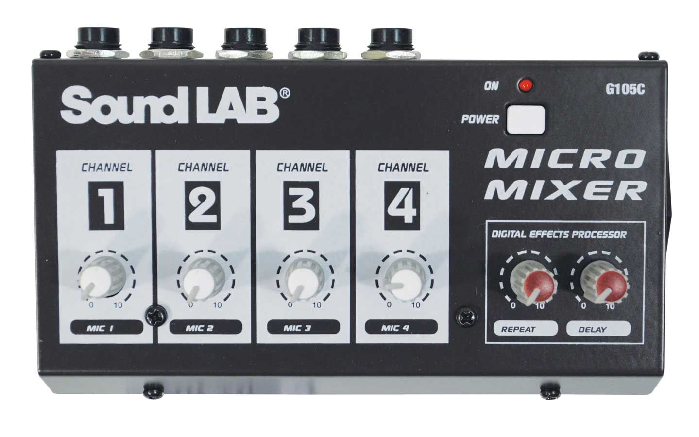 Soundlab 4 Channel Mono Microphone Mixer With Effects