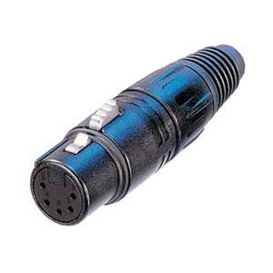 Neutrik N5FX-B Gold Plated 5 Pole XLR Female Cable Connector Black