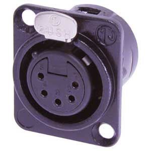 Neutrik Nc5fd-l-b-female 1 5 Pin Xlr Chassis Connector