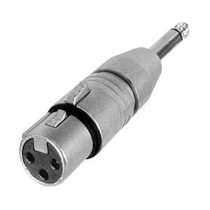 Neutrik Na2fp 3 Pin Xlr Female To 6.35mm Mono Jack Plug Adaptor