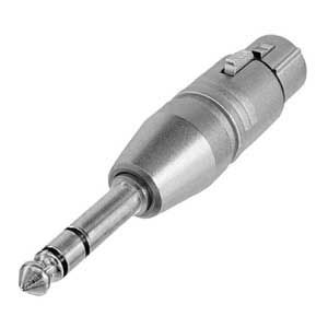 Neutrik Na3fp 3 Pin Xlr Female To 6.35mm Stereo Jack Plug Adaptor
