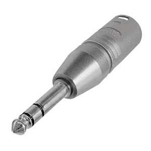 Neutrik Na3mp 3 Pin Xlr Male To 6.35mm Stereo Jack Plug Adaptor