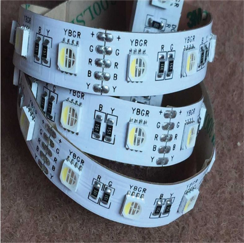 NJD SMD5050 IP65 rated RGB+W 5M 12V Led Tape Light