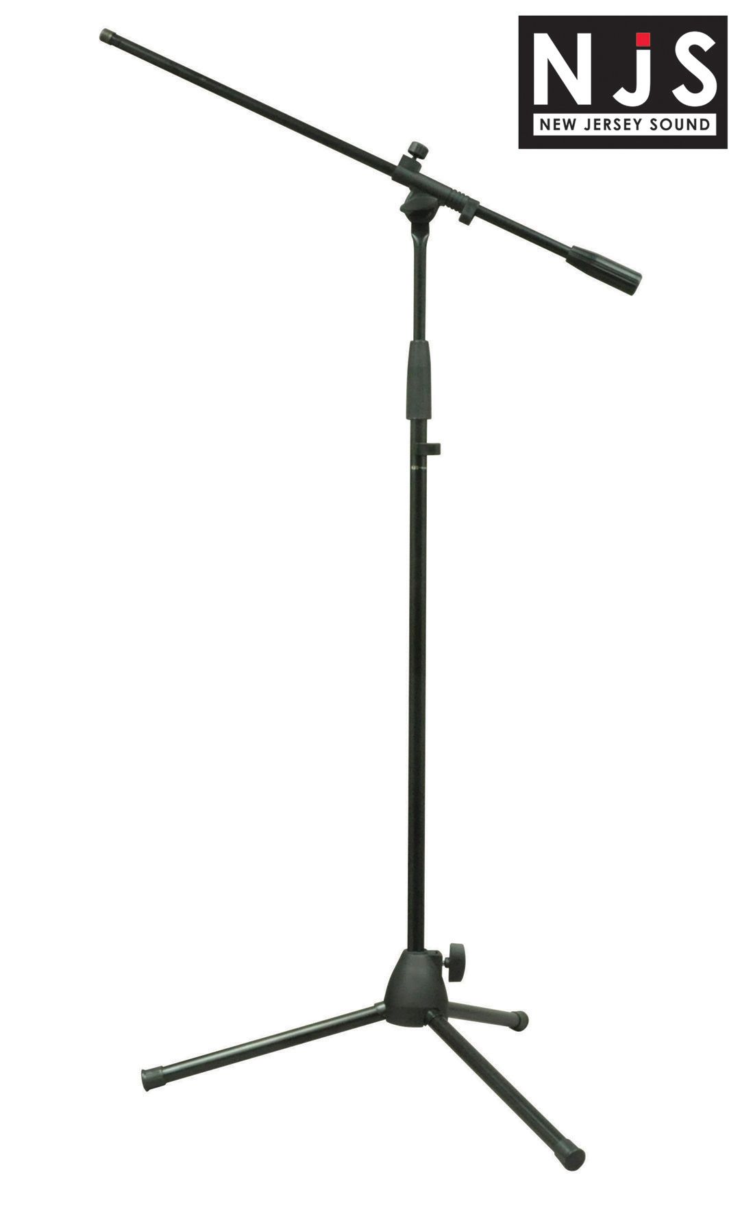 NJS Microphone Stand Black Metal Microphone Stand With Boom Arm