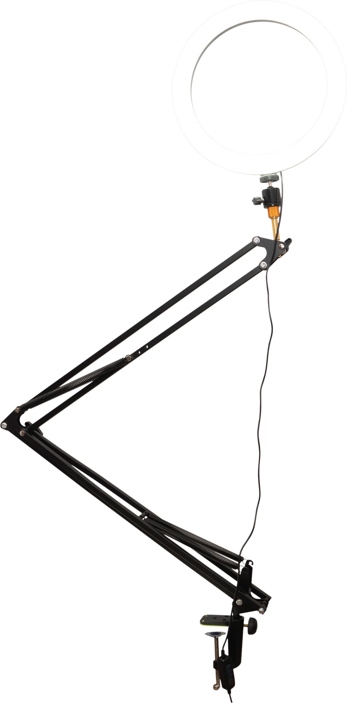 LED 360 Selfie Ring Light with Boom Arm and Mounting Clamp