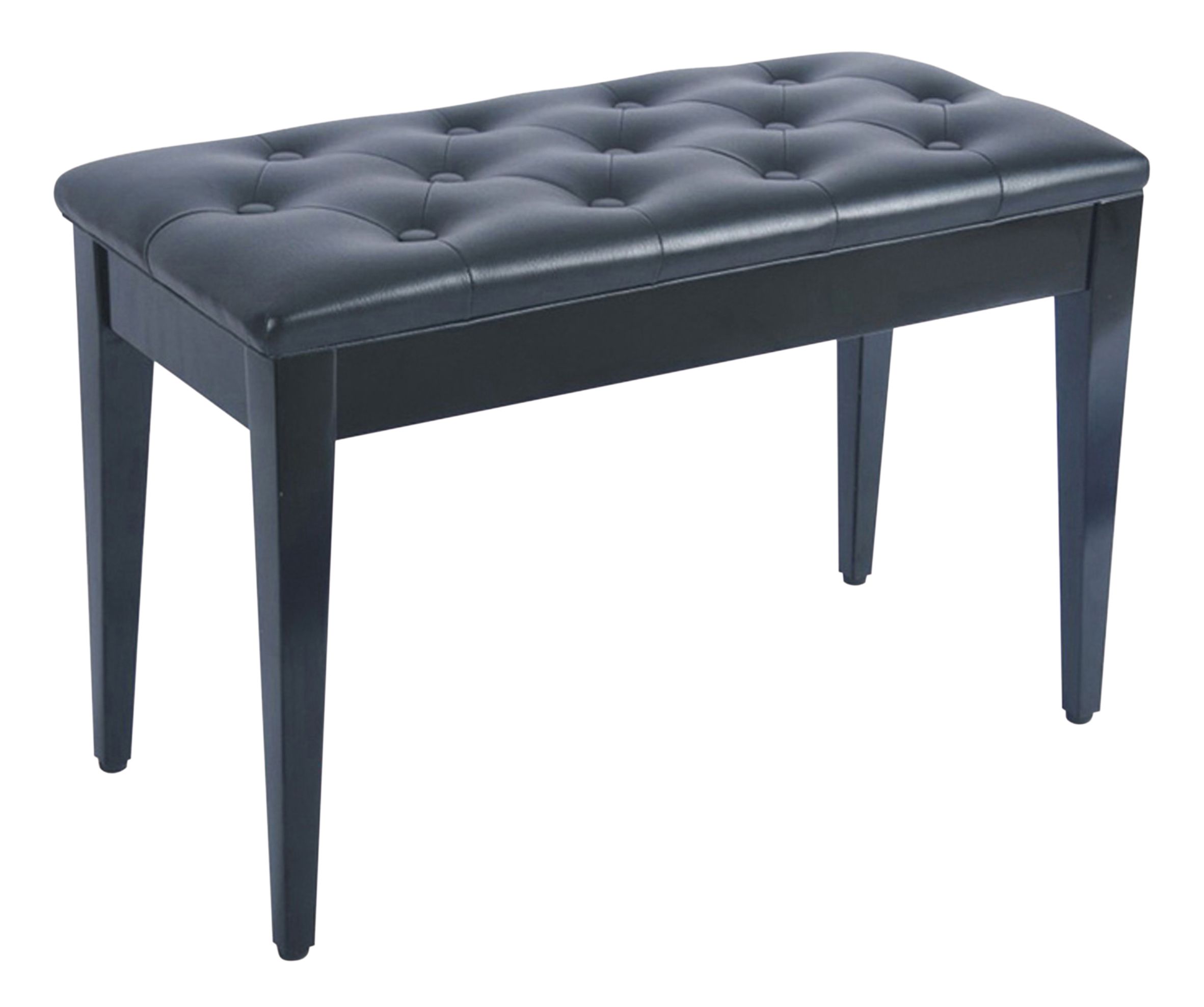 Black Piano Or Keyboard Bench With Storage Compartment