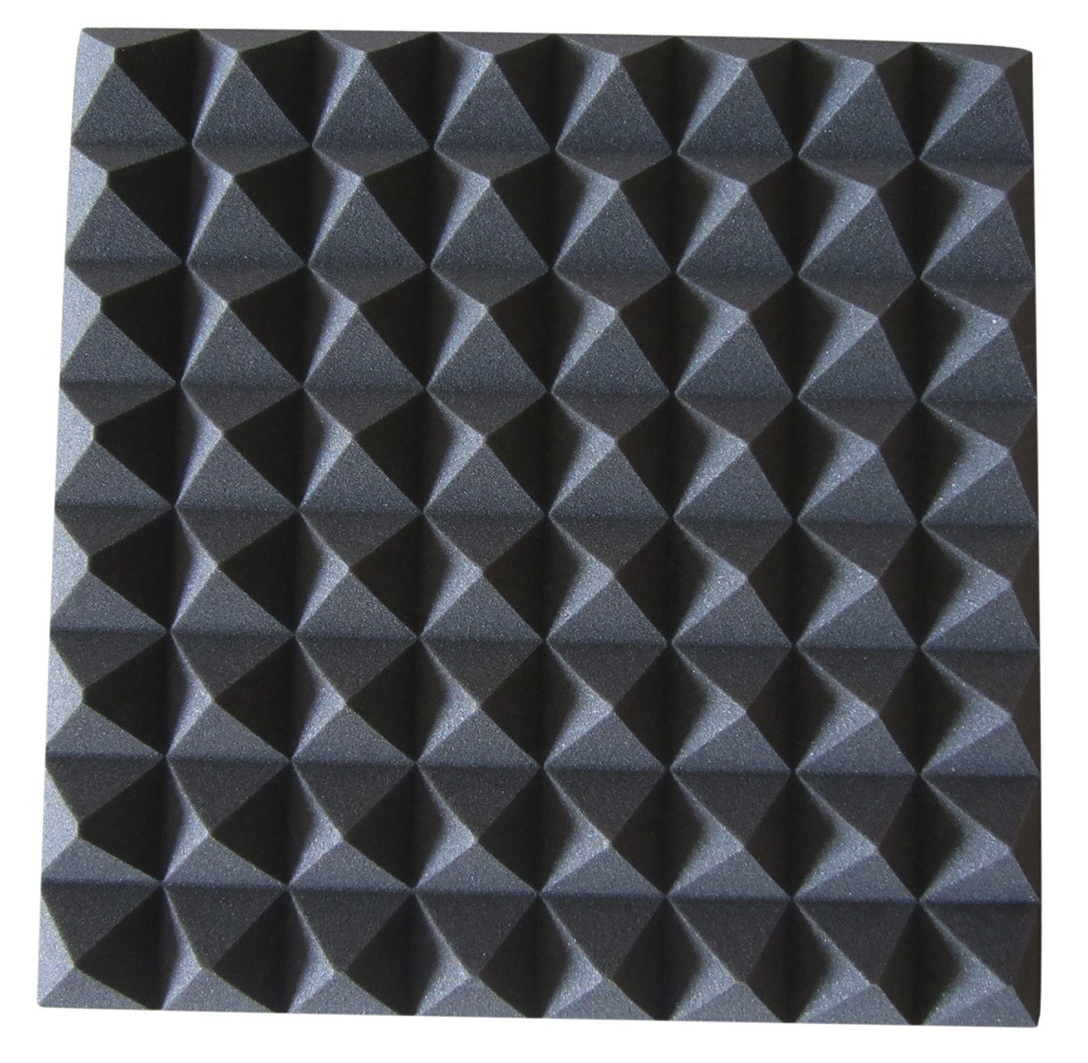 Acoustic Foam Tile Pyramid Style Black Sound Proofing 50 x 50cm