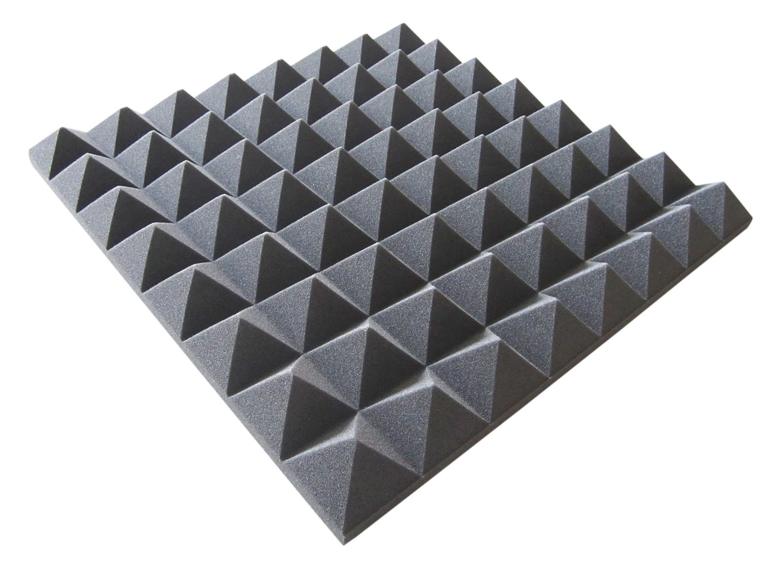New Jersey Sound Acoustic Foam Tiles (Style Pyramid Colour Grey)