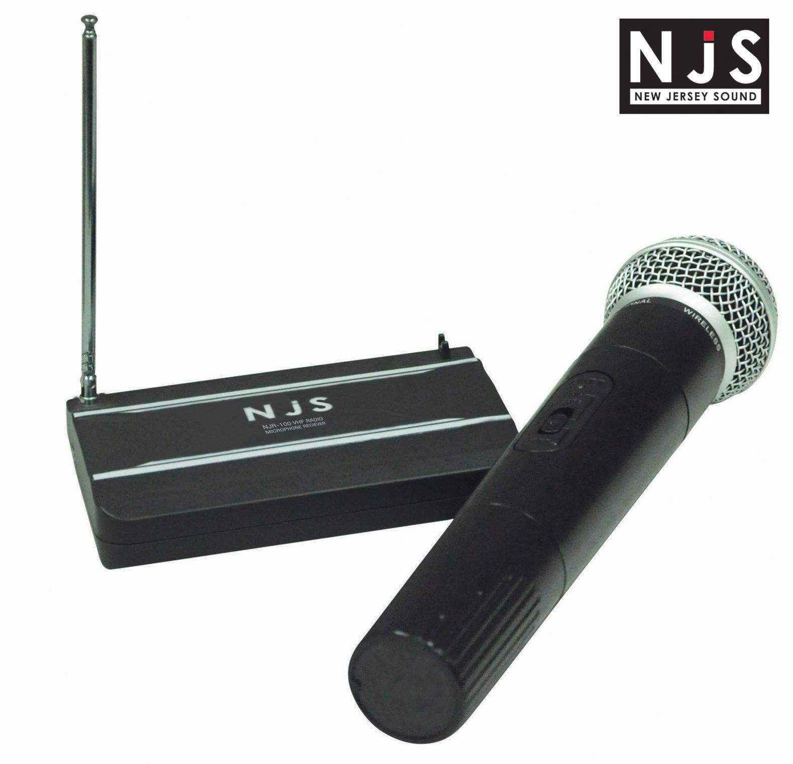 NJS Handheld Wireless Radio Microphone System 175.0 Mhz DJ PA Rep