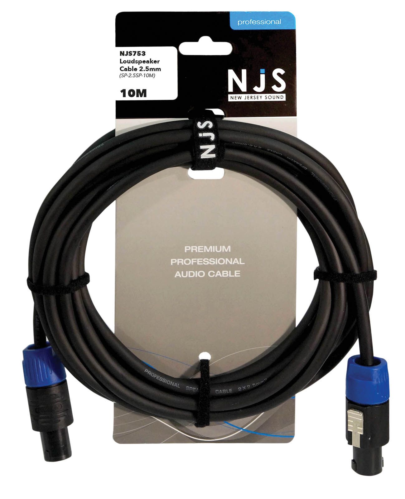 Loudspeaker Cable with 2 x 2.5mm REAN Plugs 10m