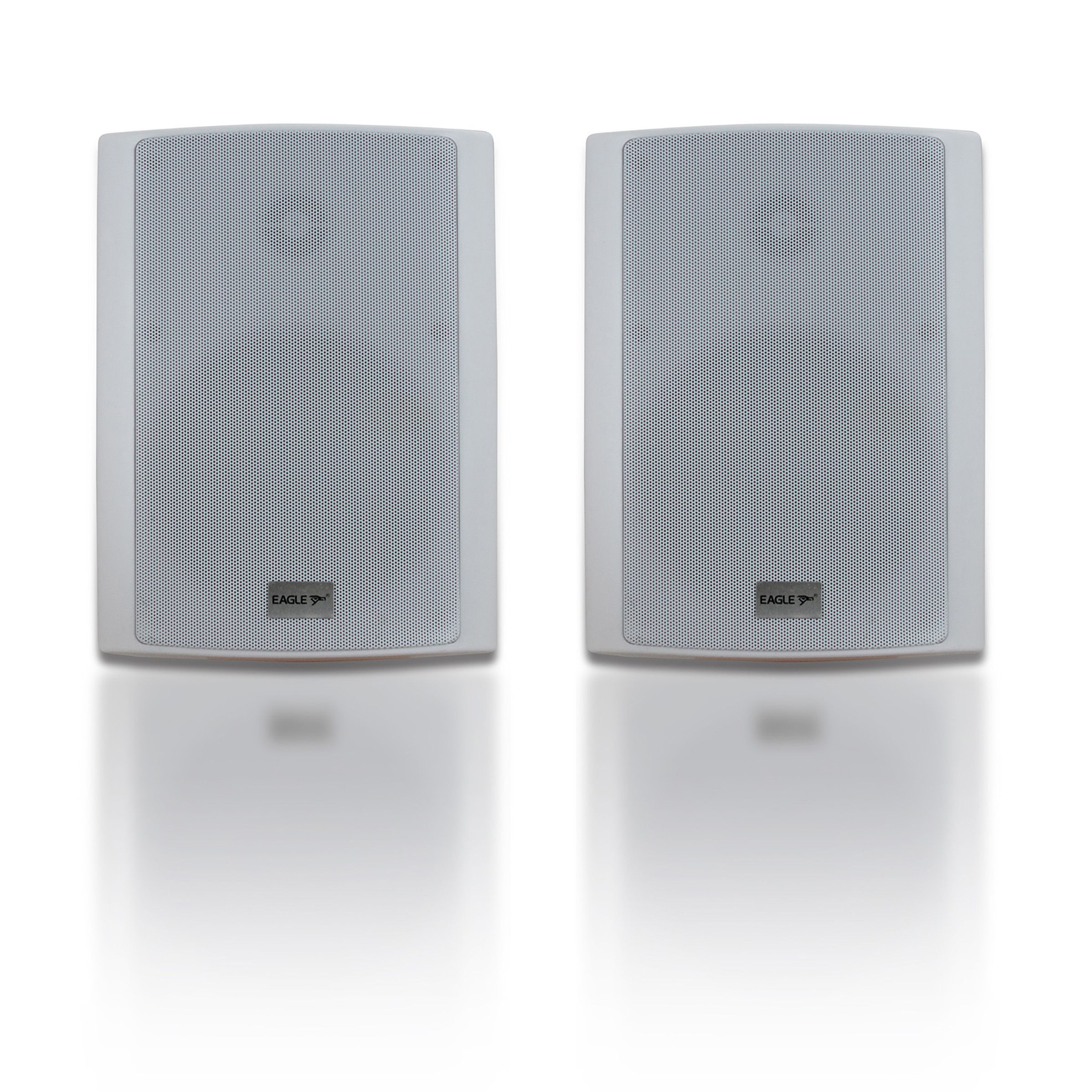 Eagle 40W 6.5" 100v Line or 8 Ohm Outdoor White Speaker (Pair)