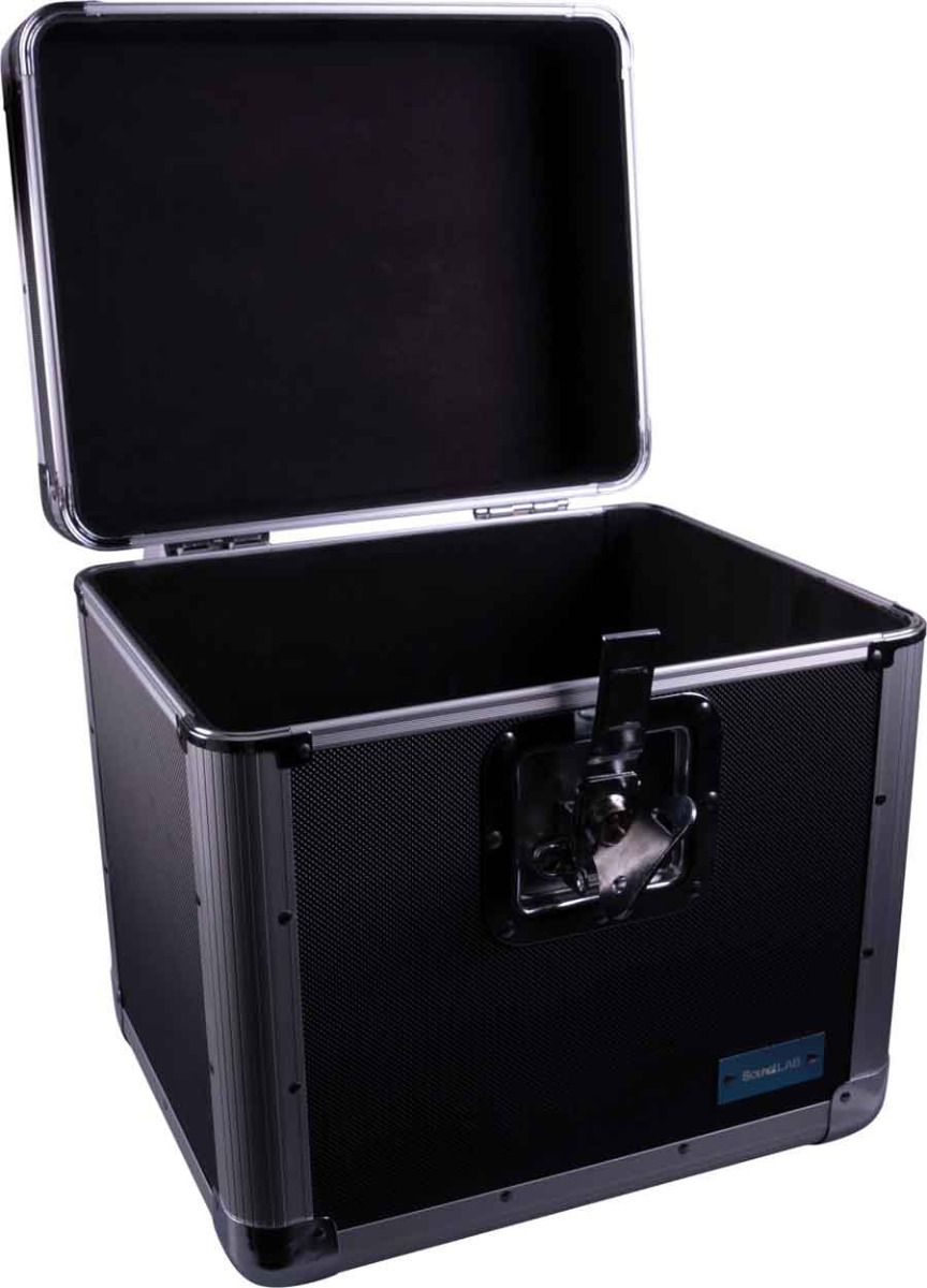 Record Flightcase, Black Euro Style Album Case, Holds 70 Records