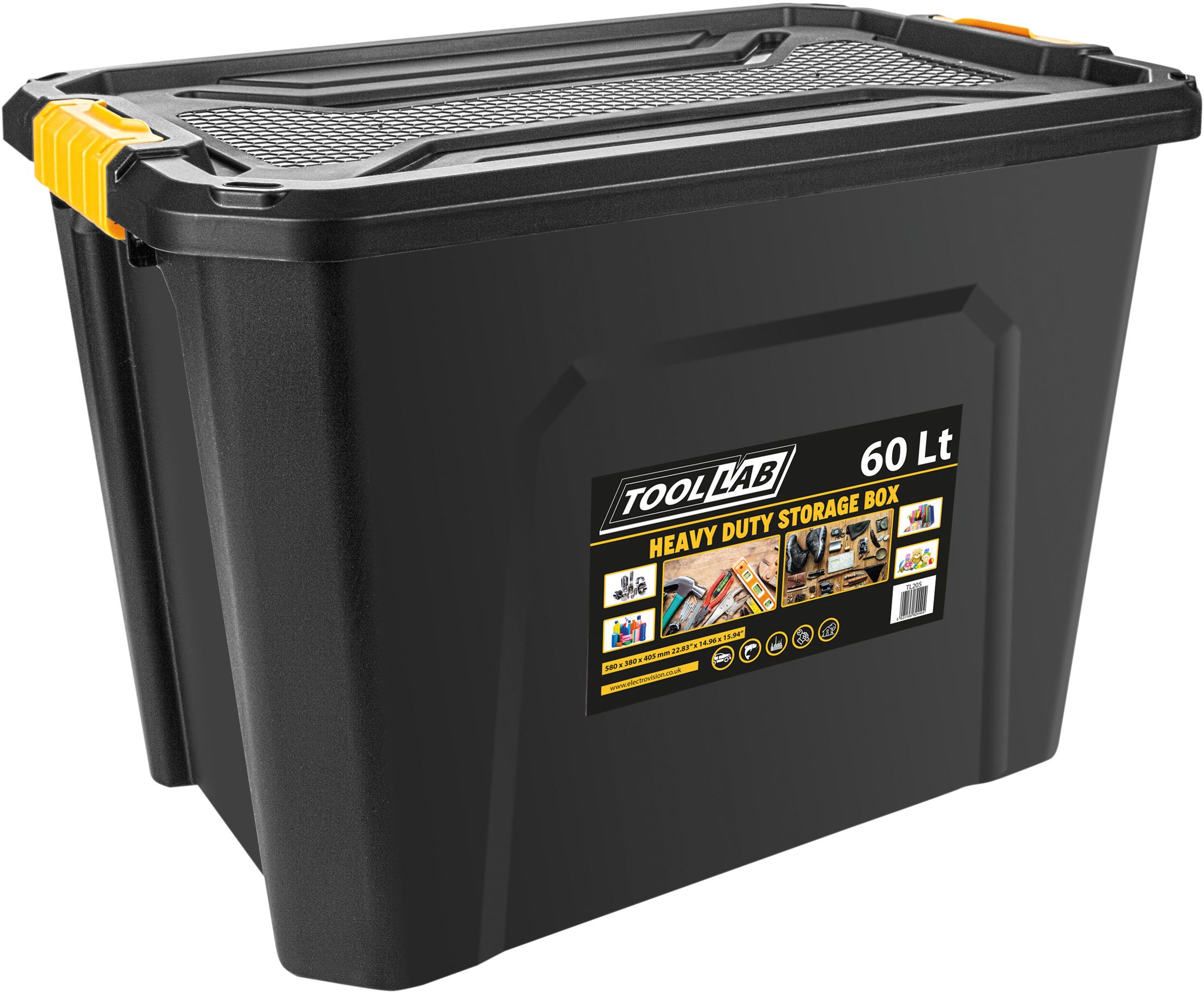 50L Heavy Duty Stackable Storage Box with Clip on Lid