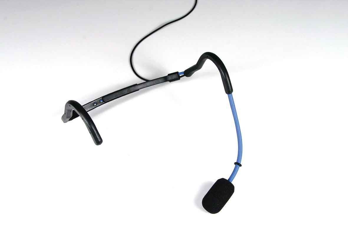 Trantec MIC/SJ66-BL HM-66 Aerobic Headworn Microphone Blue gooseneck