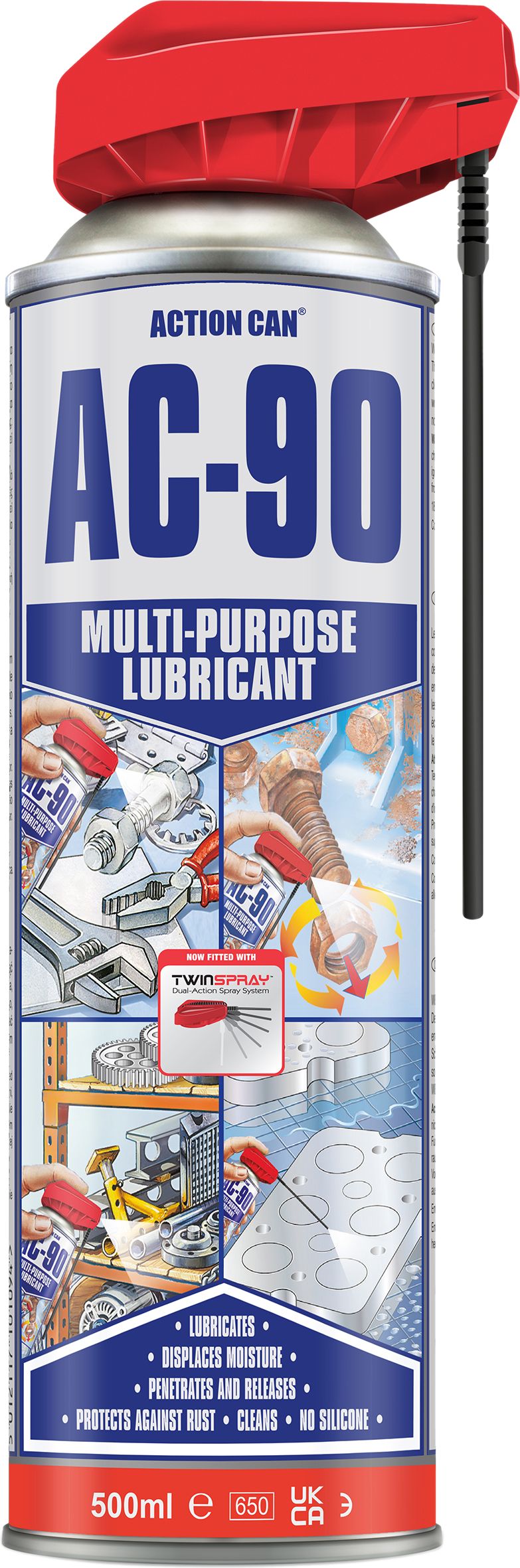 AC-90 Multi-Purpose Lubricant LPG Twin Spray 500ML